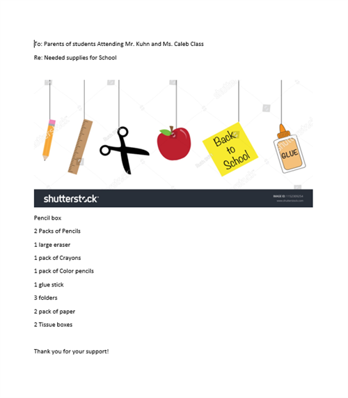 Kuhn supply list